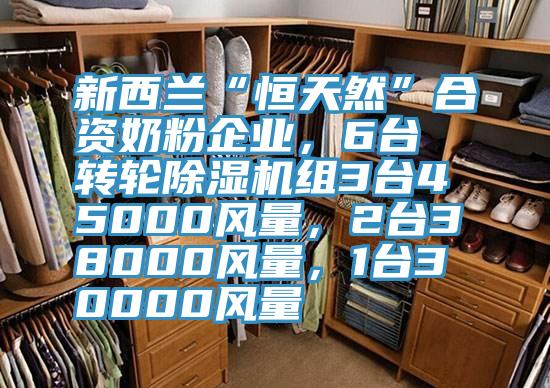 新西蘭“恒天然”合資奶粉企業，6臺轉輪除濕機組3臺45000風量，2臺38000風量，1臺30000風量